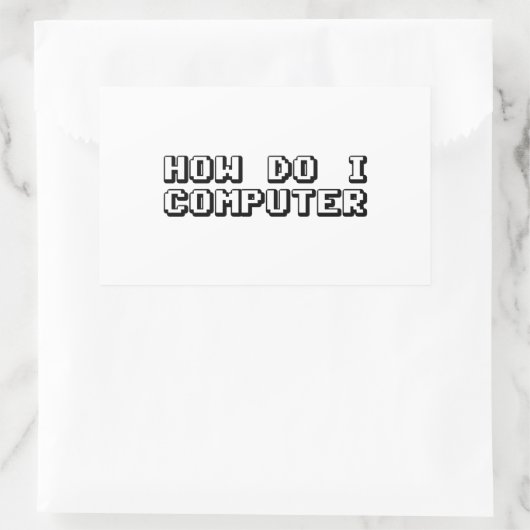 Wie wird Computer ausgeführt? Rechteckiger Aufkleber (Tasche)
