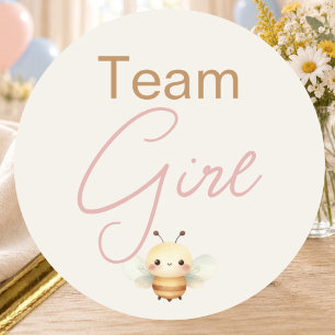 Wie wird das Baby Bee Team Girl Runder Aufkleber