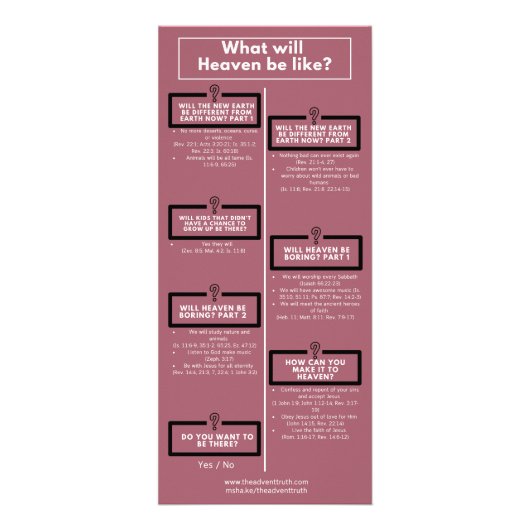 Wie wird der Himmel sein? Werbekarte (Hinten)