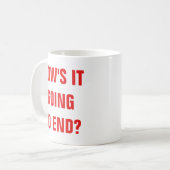 Wie wird es beenden? Klassische Tasse (Vorderseite Links)