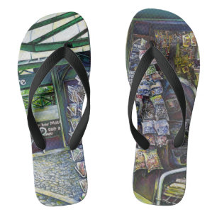 Wie wird man ein Bild, unvorstellbar? Badesandalen