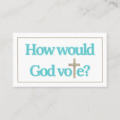 Wie würde Gott politisch wählen? Telefonnummerkarte (Vorderseite)