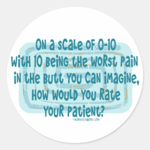 Wie würden Krankenschwestern ihren Patienten bewer Runder Aufkleber