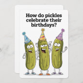 Wie zelebrieren Pickles ihren Geburtstagskind? Feiertagskarte (Vorne/Hinten)