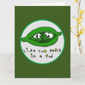 Wie zwei Erbsen in einer Pod-Grüße-Karte Karte (Gelbe Blume)