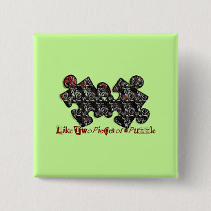 Wie zwei Puzzleteile Button
