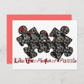 Wie zwei Puzzleteile Postkarte (Vorne/Hinten)