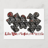 Wie zwei Puzzleteile Postkarte (Vorderseite)