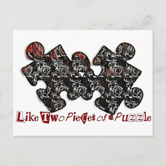 Wie zwei Puzzleteile Postkarte (Vorderseite)
