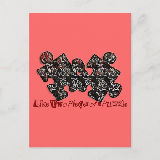 Wie zwei Puzzleteile Postkarte (Vorderseite)
