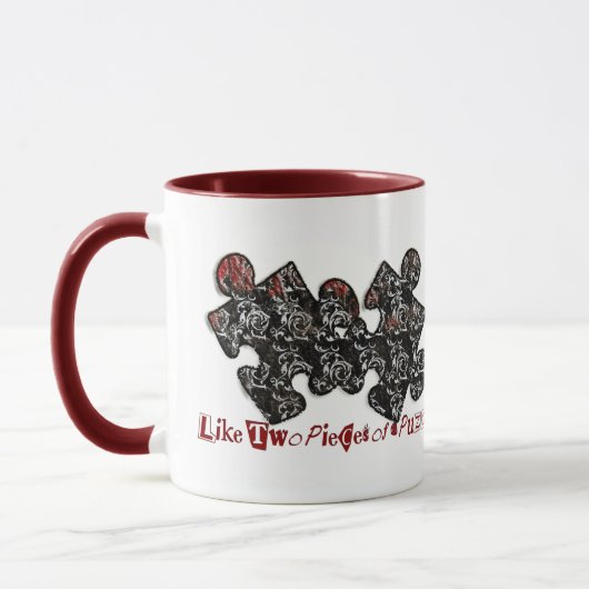 Wie zwei Puzzleteile Tasse (Links)