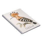 Wiedehopf Aquarell-Notizbuch Notizblock (Rechte Seite)