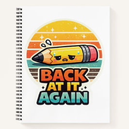 Wieder dabei lustiger Bleistift Schuldesign Notizblock
