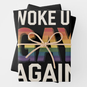 Wieder gay aufgewacht, lustig, LGBTQ Stolz Verbünd Geschenkpapier Set