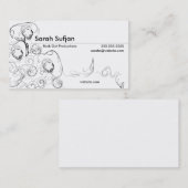 Wieder geboren - Schwarzes u. Weiß Visitenkarte (Vorne/Hinten)