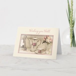 WIEDER GENESEN - Vintage-Teeservice Karte