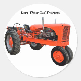 Wieder hergestellter Vintager Traktor Runder Aufkleber