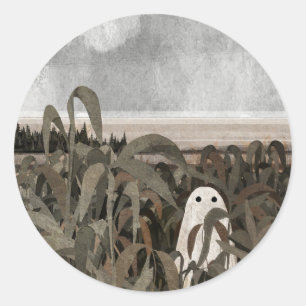 Wieder ist ein Geist im Feld... Runder Aufkleber