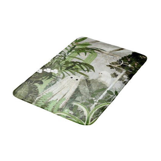 Wieder ist ein Geist im Greenhouse... Badematte (Schrägansicht)