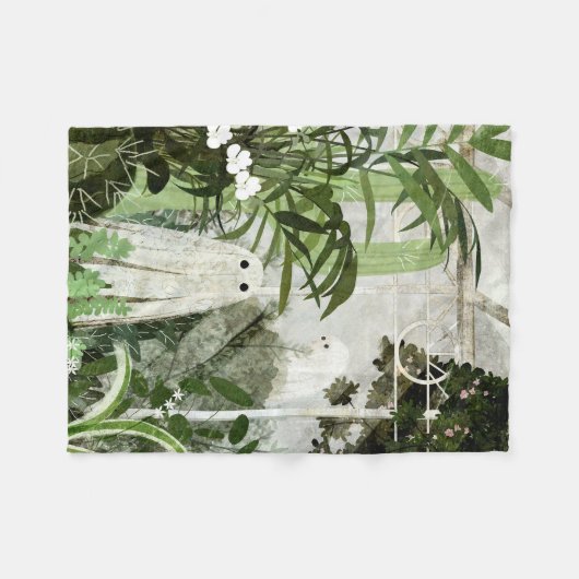 Wieder ist ein Geist im Greenhouse... Fleecedecke (Vorderseite (Horizontal))