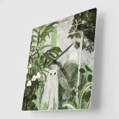Wieder ist ein Geist im Greenhouse... Quadratische Wanduhr (Winkel)
