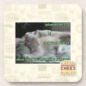 Wieder lebend nie, in einem Käfig Getränkeuntersetzer (Vorderseite)