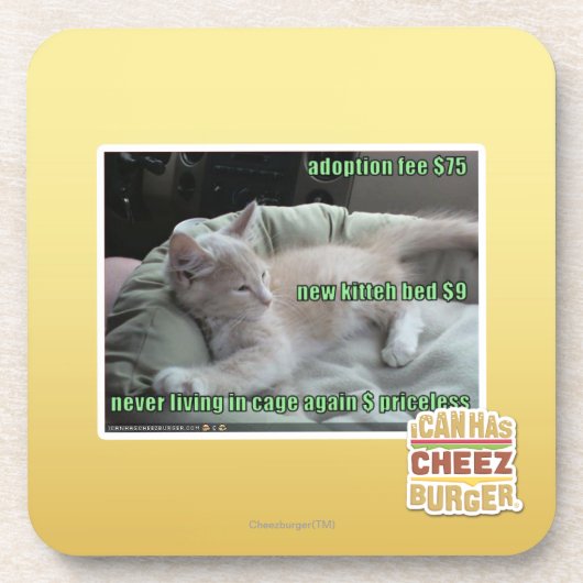 Wieder lebend nie, in einem Käfig Getränkeuntersetzer (Vorderseite)