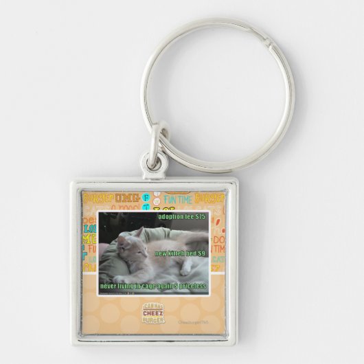 Wieder lebend nie, in einem Käfig Schlüsselanhänger (Vorne)