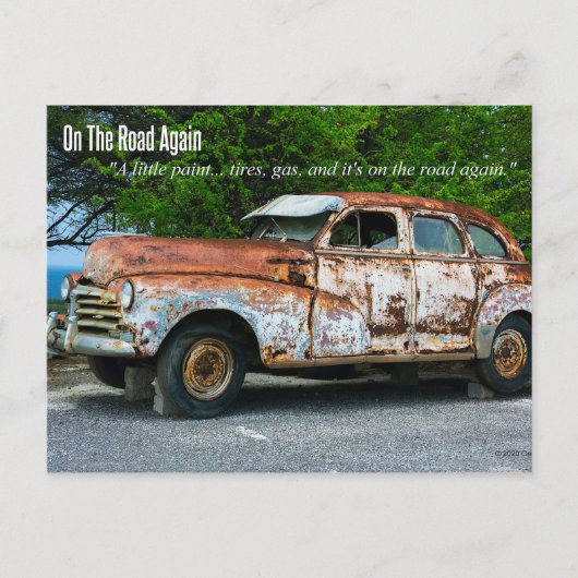 Wieder unterwegs. postkarte (Vorderseite)