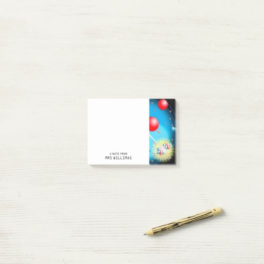 WIEDER WERDE ICH WISSENSCHAFT MACHEN POST-IT KLEBEZETTEL (Auf Schreibtisch)