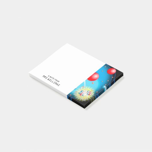 WIEDER WERDE ICH WISSENSCHAFT MACHEN POST-IT KLEBEZETTEL (angewinkelt)