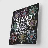 WIEDER WERDE ICH WISSENSCHAFT MACHEN QUADRATISCHE WANDUHR (Winkel)