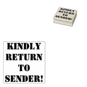 "WIEDER ZUM SENDER ZURÜCK!" Briefmarke Gummistempel (Stempel)