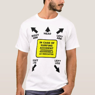 Wieder zusammengesetzter Surf-Unfall Lustiges Shir T-Shirt