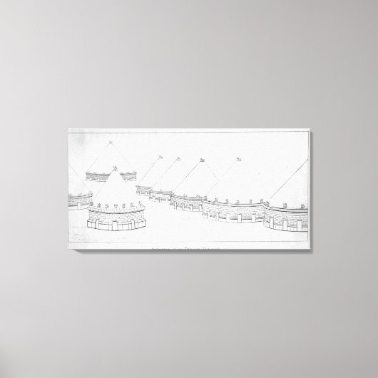 Wiederaufbau der etruskischen Gräber in Tarquinia Leinwanddruck (Vorderseite)