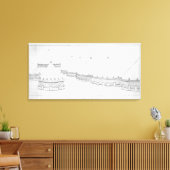 Wiederaufbau der etruskischen Gräber in Tarquinia Leinwanddruck (Insitu (Wohnzimmer))