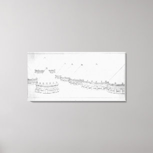 Wiederaufbau der etruskischen Gräber in Tarquinia Leinwanddruck