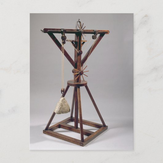 Wiederaufbau des Entwurfs von da Vinci Postkarte (Vorderseite)