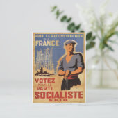 Wiederaufbau des französischen Propaganda-Poster Postkarte (Stehend Vorderseite)