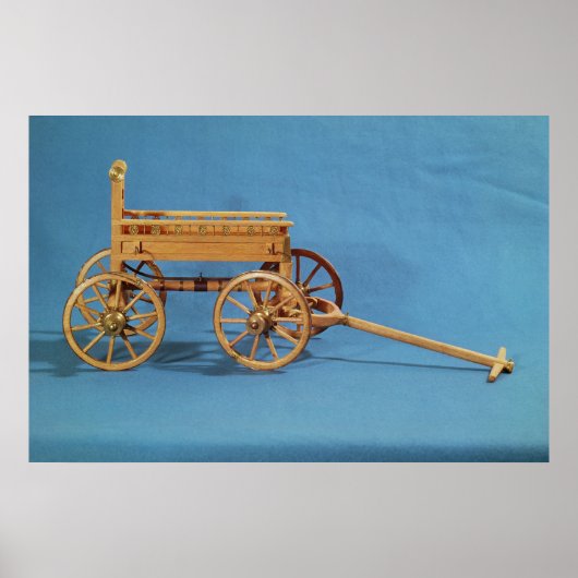 Wiederaufbau eines gefundenen Streitwagens Poster (Vorne)