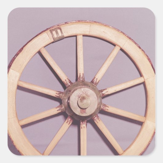 Wiederaufbau eines Rades Quadratischer Aufkleber (Vorderseite)