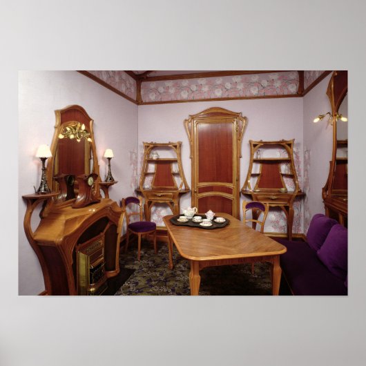 Wiederaufbau eines Salons des Cafés de Paris Poster (Vorne)