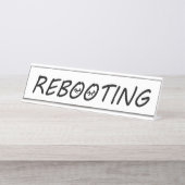 "WIEDERAUFBAU" SCHREIBTISCHNAMENSPLAKETTE (Vorderseite )