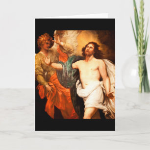 Wiederauferstehendes Christusblatt nach oben Feiertagskarte