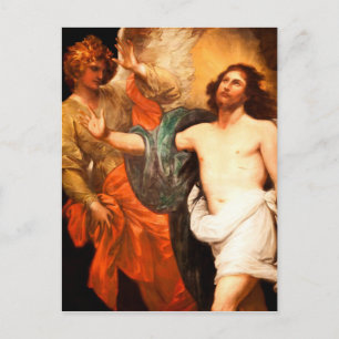 Wiederauferstehendes Christusblatt nach oben Postkarte