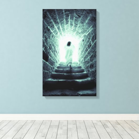 Wiederauferstehung Jesu Christi in eingepackter Le Leinwanddruck (Insitu (Holzboden))