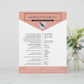 Wiederaufnahme des Cover Letter berufliche cv (Stehend Vorderseite)