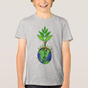 Wiederbegrünung Reduzieren Recyceln Riesiger Baum Tri-Blend Shirt