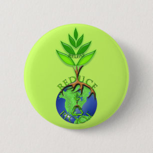 Wiederbegrünung Reduzierung Recycling Button