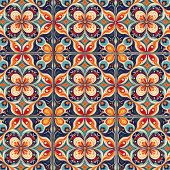 Wiederbesuchte mexikanische Volkskunst Fliese